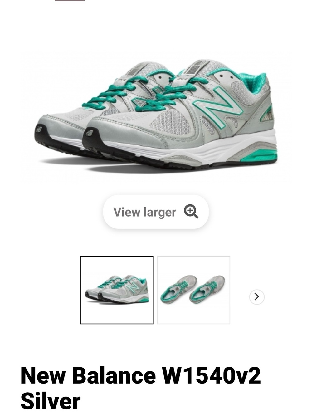 New Balance Women's Silver with Teal Accent Running Sneakers